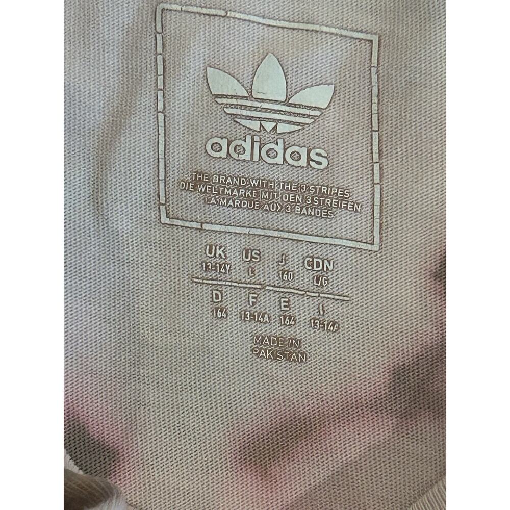 Adidas Tie-Dye Cropped T-Shirt Women's size L - Picture 3 of 4